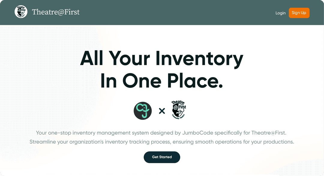 Theatre@First Inventory Management Website Logo